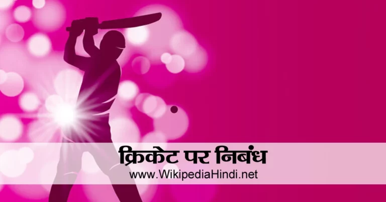 Essay on Cricket in Hindi